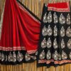 handblock print mul cotton sarees (pink with purple)