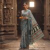 handblock print mul cotton sarees (orange)
