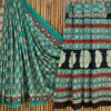handblock print mul cotton sarees (orange)