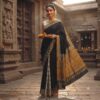 handblock print mul cotton sarees (gray)