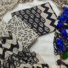 handblock print with chiffon dupatta (white with pink lines) (copy)