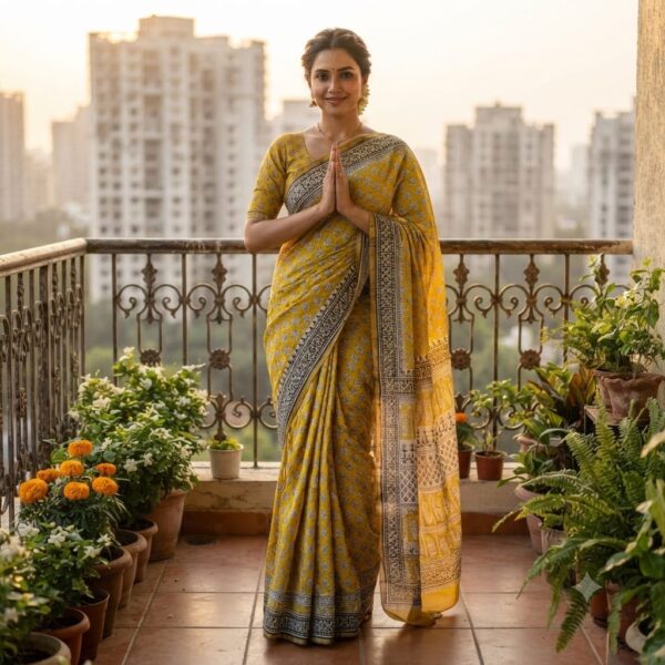 handblock print silk sarees (pink printed)