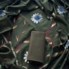 handblock print chanderi silk (printed blue)