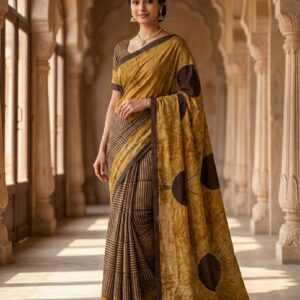 handblock print modal saree (black with red border) (copy)