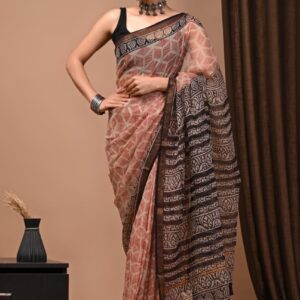 NEW ARRIVALS handblock print kota sarees (blue printed)