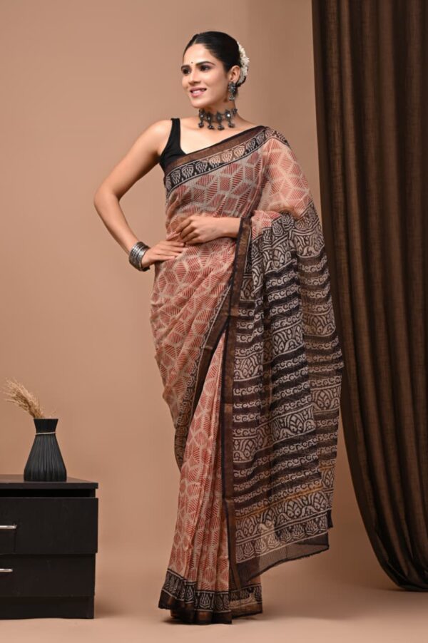handblock print kota sarees (blue printed) handblock print kota sarees (blue printed)