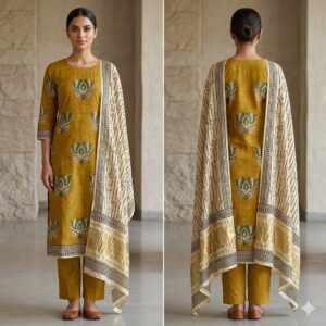 handblock print modal (green floral printed) (copy)
