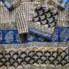 handblock print chanderi silk (black with )