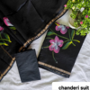 handblock print chanderi silk (black with blue) (copy)