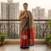 handblock print silk sarees (printed beige)