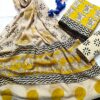 handblock print with chiffon dupatta (white with pink lines) (copy)