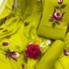 handblock print with chiffon dupatta (white with pink lines)