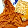 handblock print with chiffon dupatta (white with pink lines) (copy)