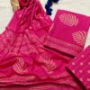 handblock print with chiffon dupatta (white with green)