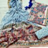handblock print with chiffon dupatta (white with pink lines) (copy)