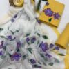 handblock print with chiffon dupatta (white with pink lines) (copy)