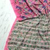 handblock print chiffon sarees(red floral white)