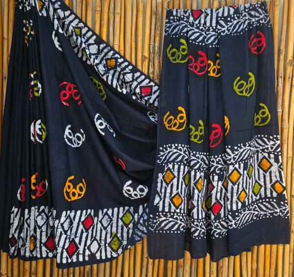 handblock print mul cotton sarees (black) (copy)