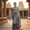 handblock print silk sarees