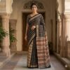 handblock print modal saree ()
