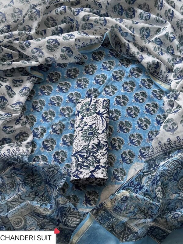 handblock print chanderi silk (purple printed) handblock print chanderi silk (purple printed)