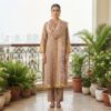 handblock print chanderi silk (purple & beige aurelia)