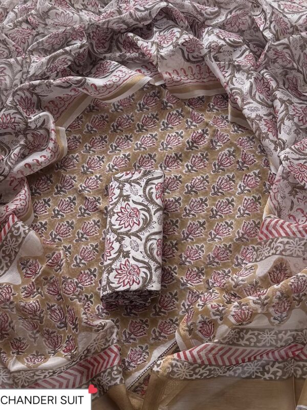 handblock print chanderi silk (purple & beige aurelia)