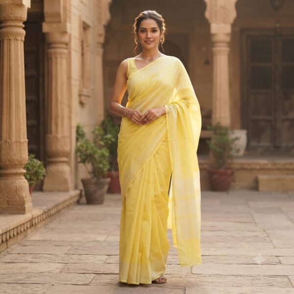 handblock print mul cotton sarees (white with purple) handblock print mul cotton sarees (white with purple)