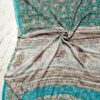 handblock print chiffon sarees(orange floral printed pattern)