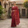 handblock print silk sarees (white printed pattern)