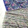 handblock print chiffon sarees(purple with white)