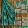 handblock print mul cotton sarees (white with dots pattern)