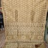 handblock print silk sarees (white with green)