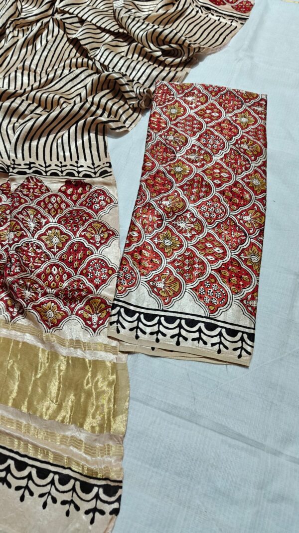 handblock print modal (red floral printed)