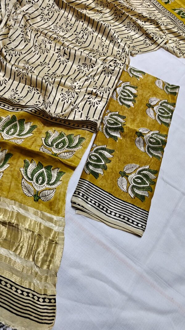 handblock print modal (green floral printed)
