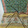 handblock print chiffon sarees(purple with border)