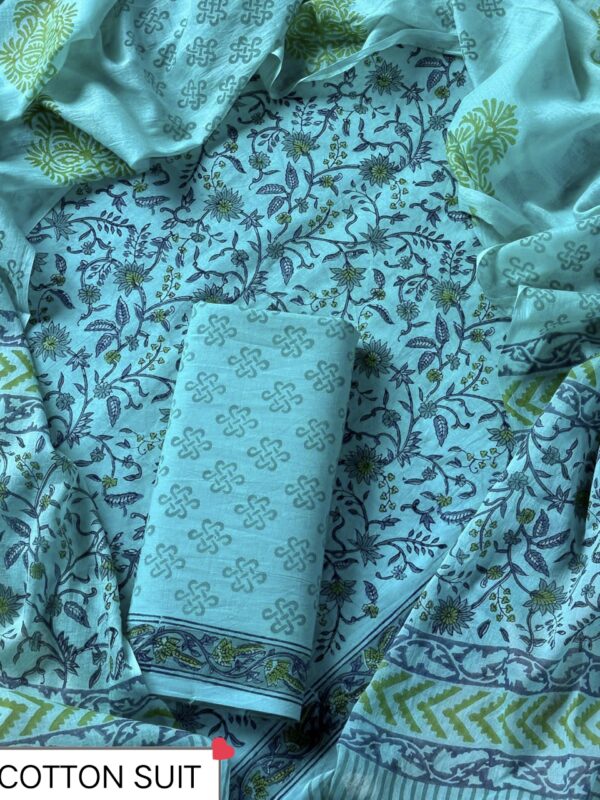 handblock print mul cotton (chocolatie pattern)