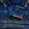 handblock print chanderi silk (black with red) (copy)