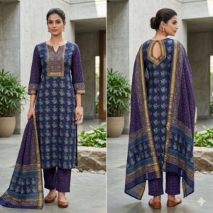 handblock print chanderi silk (printed blue) (copy)