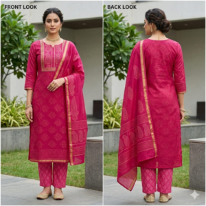 handblock print chanderi silk (green white printed) (copy)