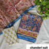 handblock print chanderi silk (hot pink floral) (copy)