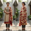 handblock print chanderi silk (black with yellow) (copy)