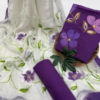 handblock print with chiffon dupatta (purple)