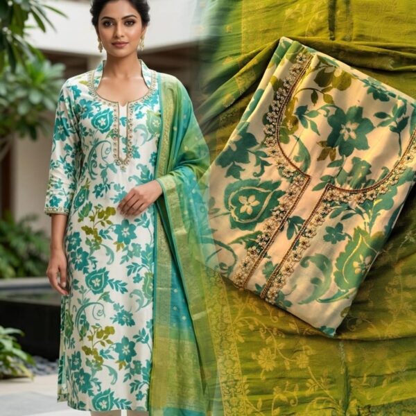 muslin dress material (blue) (copy)