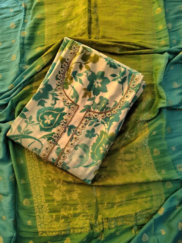 muslin dress material (blue) (copy)
