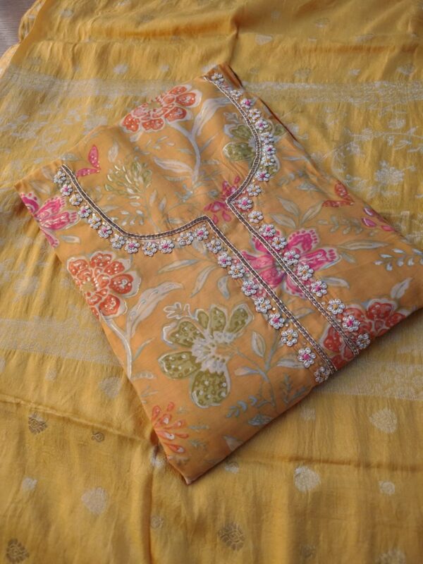 muslin dress material (blue) (copy)