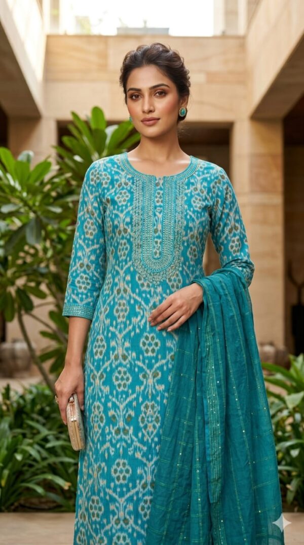 muslin dress material (blue) muslin dress material (blue)