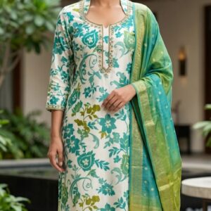 NEW ARRIVALS muslin dress material (blue) (copy)