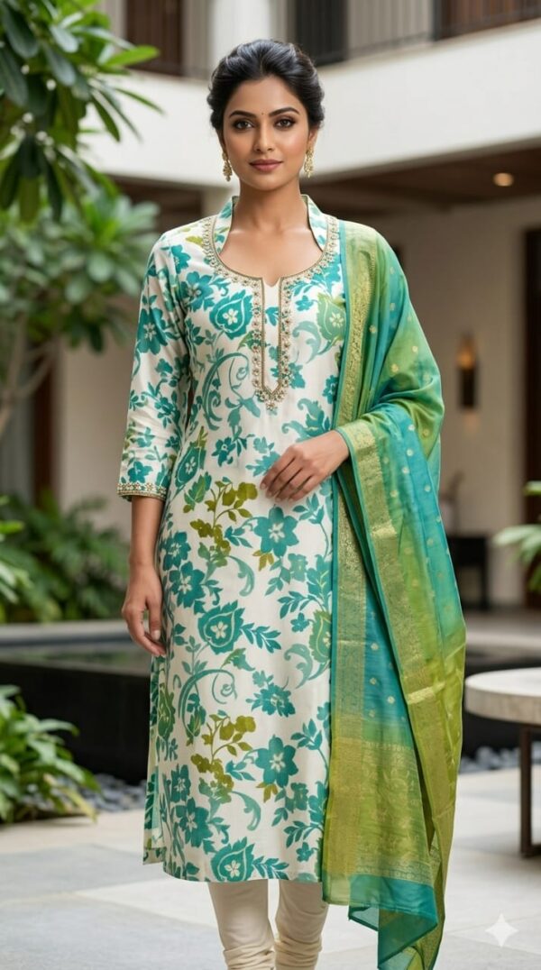 muslin dress material (blue) (copy)