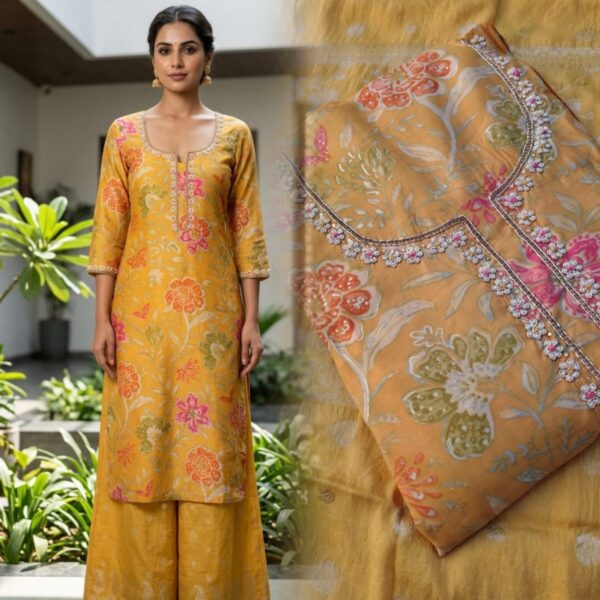 muslin dress material (blue) (copy)